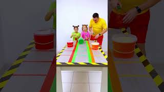 Bottle Flip who is first win the Prize #shorts Eva Alisa Family Shorts 