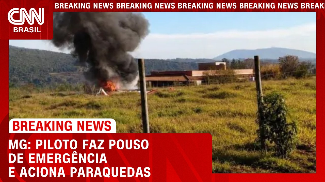 Veja imagens do avião que caiu na Grande BH | LIVE CNN