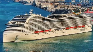 cruise ship MSC World America leaving Miami