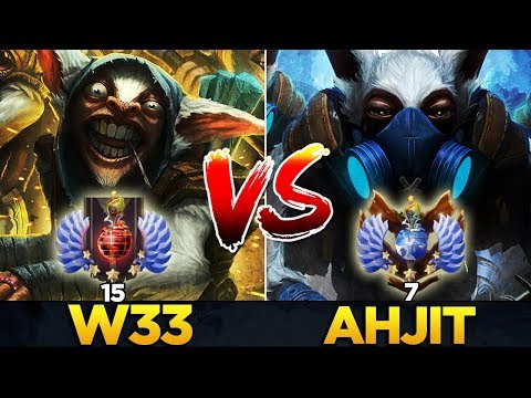 Who is the better Meepo Player? EU vs SEA | w33 vs Ahjit - Dota 2