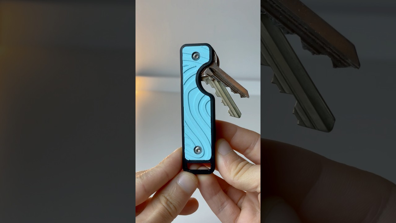 3D printed EDC key holder 🔑 #3dprinting #3d #3dprinted #bambulab #diy #edc #key #asmr