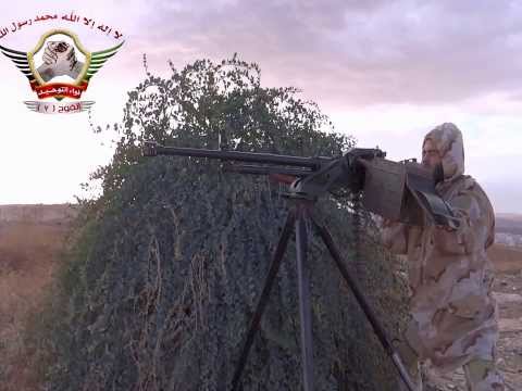 استهداف تمركز لقوات النظام على جبهة كفر حمرة في ريف حلب بالدوشكا من قبل الفوج السابع التابع للواء التوحيد