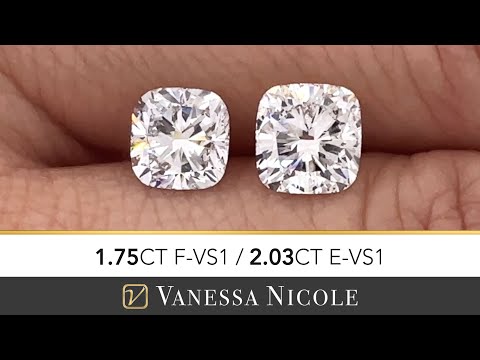 SQUARE CUSHION CUT DIAMOND - Cushion Shape Diamond Color Grade & Diamond Size Comparison for Nate