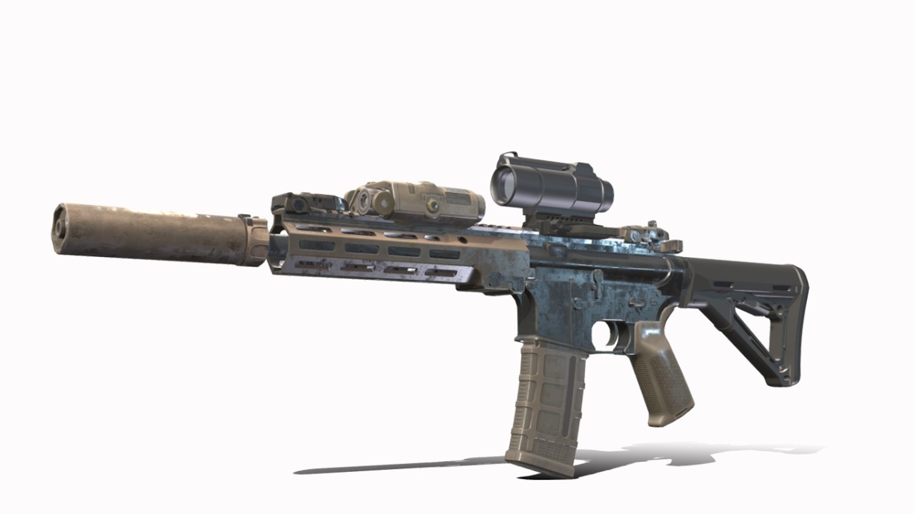 COLT M4 A1 USASOC 3D Model