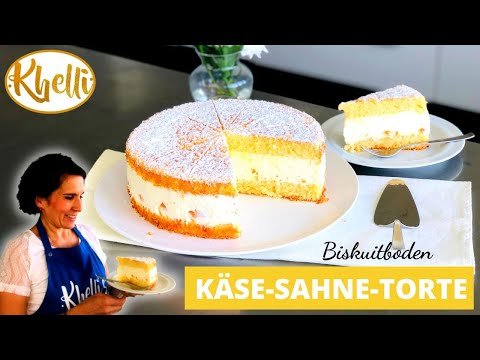 Klassische Käse-Sahne-Torte mit Mandarinen/sehr locker & cremig/einfaches Rezept/Khellis Backwelt