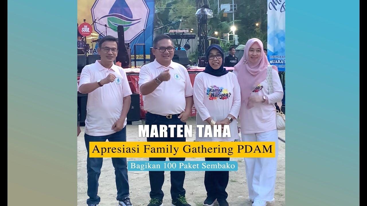Marten Taha Apresiasi Family Gathering PDAM yang Bagikan 100 Paket Sembako ke Masyarakat