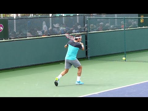 Roger Federer Slice Backhand Slow Motion - Indian Wells ATP (HD)