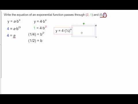 10.C.2 Find Exponential Equation Given a Point and a...
