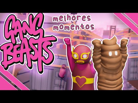 LUTEI CONTRA O MEU AMIGO - MELHORES MOMENTOS NO GANG BEASTS