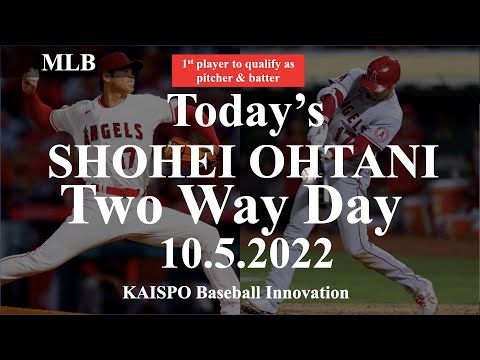 Shohei Ohtani Batting & pitching Two way day American League MVP Candidate  10.5.2022  Angels