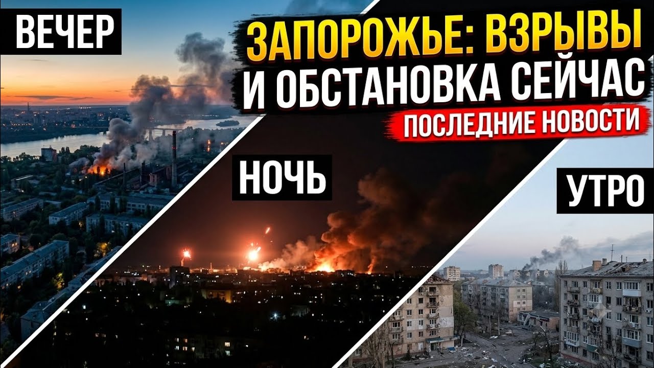 Запорожье ВЗРЫВЫ ВЕЧЕРОМ И НОЧЬЮ!!! ОБСТАНОВКА СЕЙЧАС ПО ГОРОДУ 03.06.2026