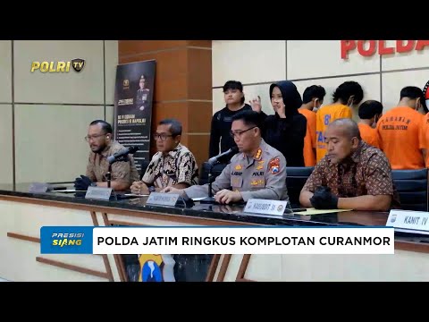 POLDA JATIM AMANKAN KOMPLOTAN CURANMOR YANG RESAHKAN WARGA