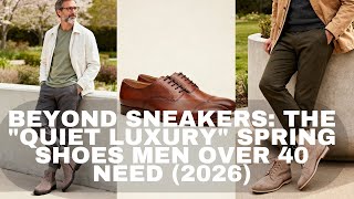 Beyond Sneakers: The Quiet Luxury Spring Shoes Men Over 40 Need (2026)