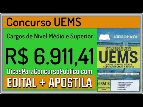 Apostila Para Cargos de Nível Médio e Superior - Edital Concurso UEMS 2019
