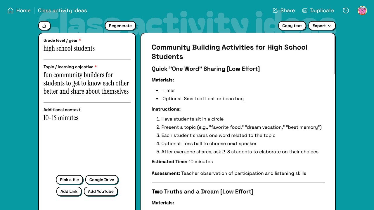 Padlet TA Class Activity Ideas