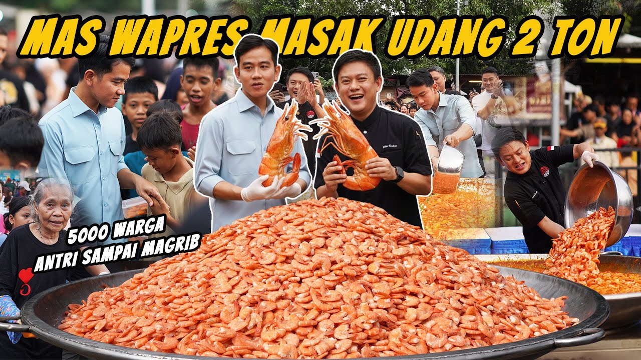 CHEF GIBRAN MASAK 2 TON UDANG! PASPAMPRES AUTO KEWALAHAN.