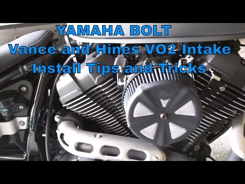 Yamaha Bolt Vance and Hines Intake Install TIPS and Sound
