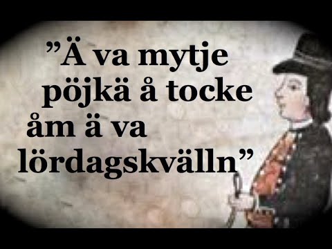 Kvinna pratar gammal dalmål från Gagnef