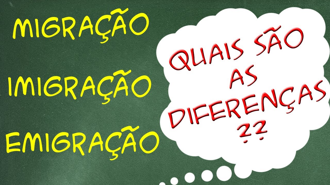 ENTENDA o que é MIGRAÇÃO, e as diferenças entre IMIGRAÇÃO e EMIGRAÇÃO