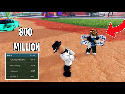 Rich Jailbreak Cops Hate Me...800 Million Cash...(Roblox Jailbreak)