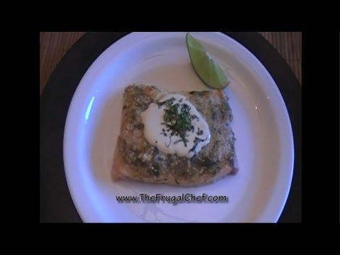 How to Make Baked Fish with Tomatillo Salsa and Sour Cream