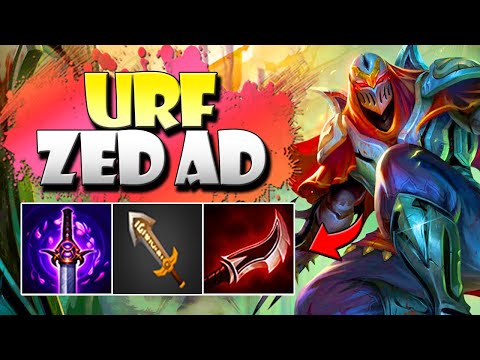 FINALMENTE JOGUEI DE ZED NO URF | PARTIDA COM OS PLAYERS (URF 2019)