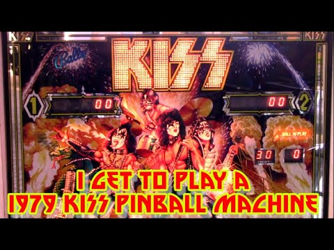 Playing a 1979 Bally KISS Pinball Machine that I helped fix!  Thanks to @LyonsArcade