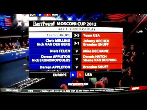 Mosconi Cup 2012 Day 1 Match 2 Archer/Shuff vs Melling/VanDenBerg