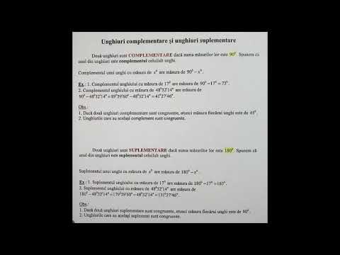 Unghiuri complementare și unghiuri suplementare LNE