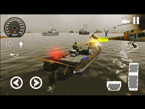 Lifeguard Ship Emergency Driving || Boat Coast Rescue Simulator 2021 || Android GamePlay