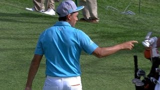 Rickie Fowler makes a beautiful chip for birdie at Northern Trust