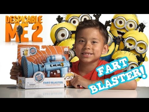 DESPICABLE ME 2 - FART BLASTER!!! Unboxing & Review: Dinner-time surprise! Video