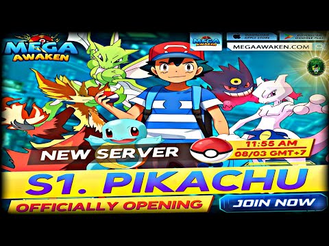 Mega Awaken Official Launch! New Pokemon Private Server/ Get VIP5🔥Pokemon 3D Graphics - android/iOS