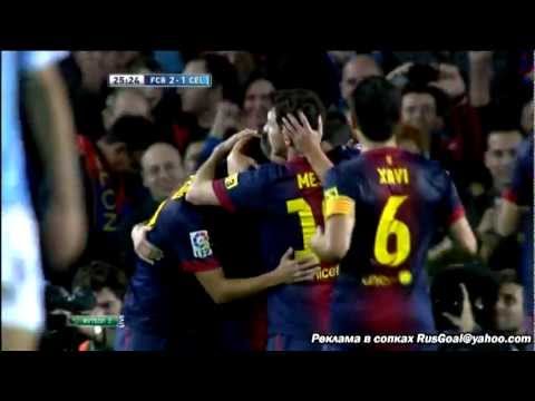gol David Villa  FC BARCELONA 2 - 1 Real Club Celta de Vigo