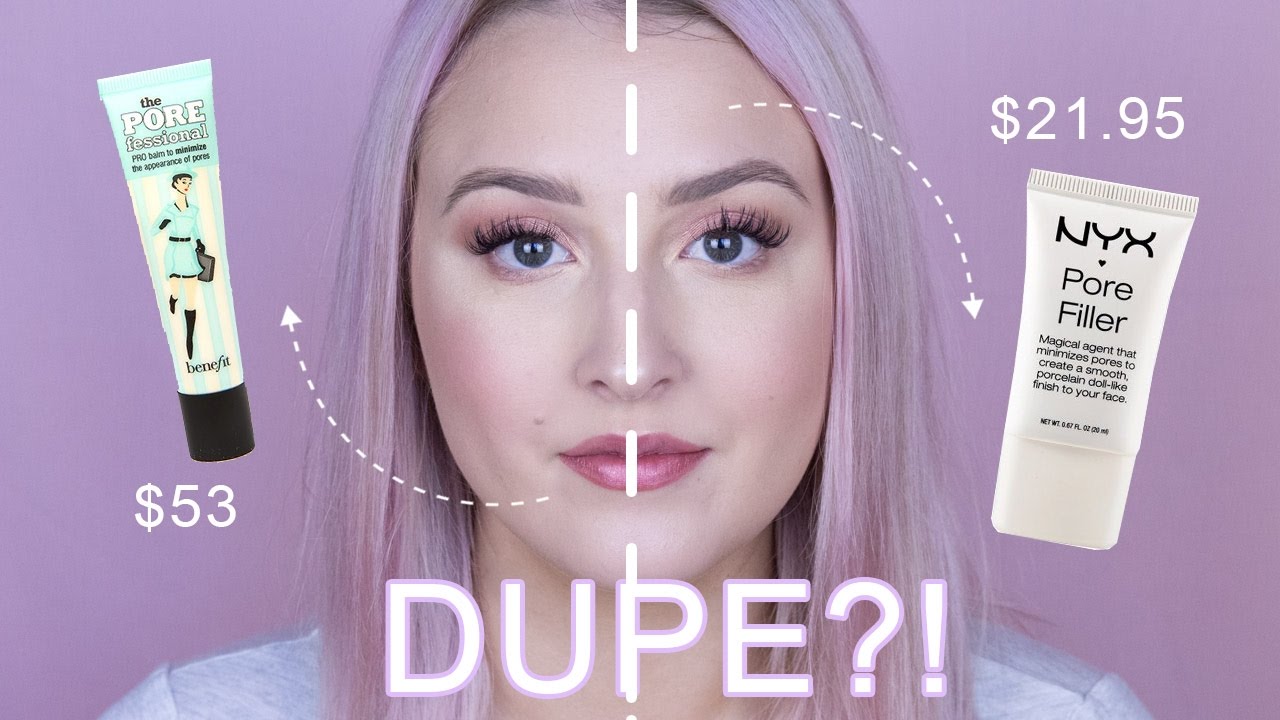 NYX Pore Filler VS Benefit Porefessional Primer | Drugstore & High End Dupe Comparison