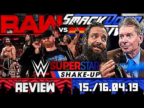 WWE RAW vs. SmackDown Review - GESCHÜTTELT: SHAKE-UP! - 15./16.04.19 (Wrestling Podcast Deutsch)