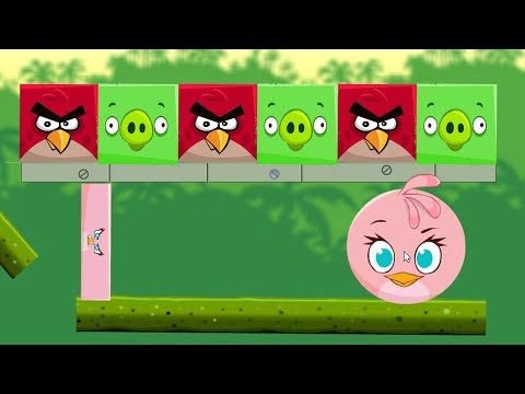 Angry Birds Kick Piggies - TWO STELLA THROW OUT ALL SQUARE BIRDS AND PIGGIES!