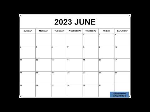June 2023 CALENDAR (SIMPLE CALENDAR)