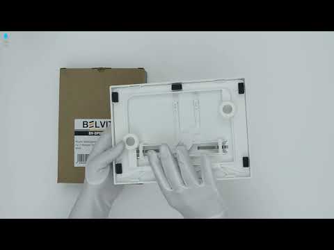 Belvit Milano Betätigungsplatte für 2-Mengen-Spülung Weiß BV-DP6001 video