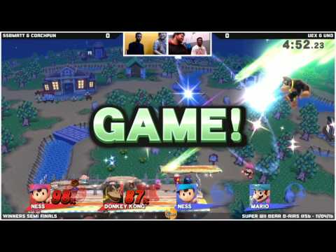 SWBB #56 | CoachPun & SSBMatt vs Uno & Vex - Winners Semi Finals - Smash Wii U - Doubles