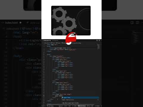 CSS Gear Loading Animation | HTML CSS JavaScript | #shorts #viralshorts #coding