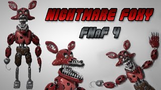 FNaF 4 | Nightmare Foxy Posable Clay Tutorial | Plastilina - Articulado