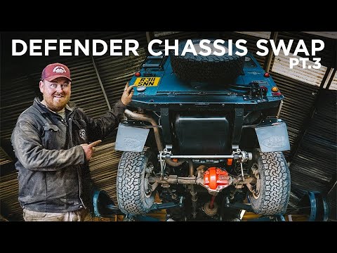 DEFENDER GALVANISED CHASSIS SWAP - ITS GOING IN - PART THREE
