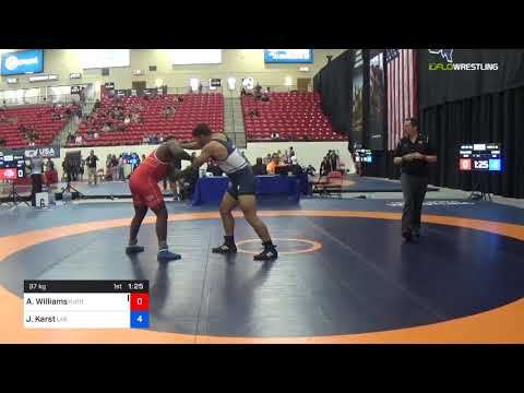 2018 Marine Corps US Open/Senior Men's Greco-Roman 97 Con 8 #1 - Aj Williams (Outo) Vs. Jordan Kar