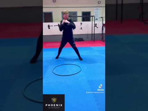 3 footwork drills to do with a hula hoop #kickboxing #footwork #boxing #mma