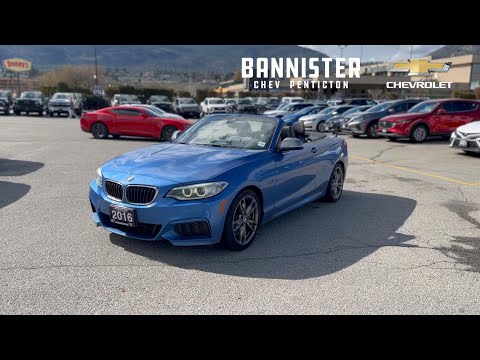 2016 BMW 2 Series 2dr Conv M235i xDrive AWD in Blue for sale at Bannister Chevrolet Penticton in Penticton, BC