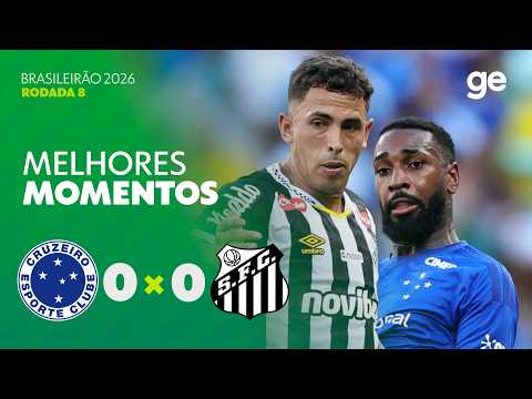 Gols e lances de Cruzeiro x Santos