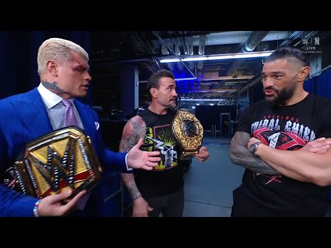 Roman Reigns, CM Punk and Cody Rhodes Backstage - WWE RAW | Nov. 24, 2025