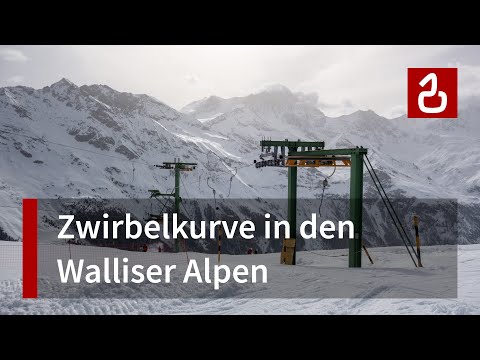 Die Zwirbelkurve des Schlepplifts Tsarmettaz (Zinal)