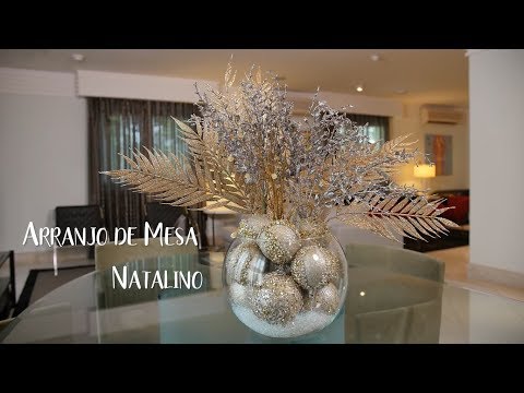 Arranjo de flor natalino fácil, rápido e elegante.